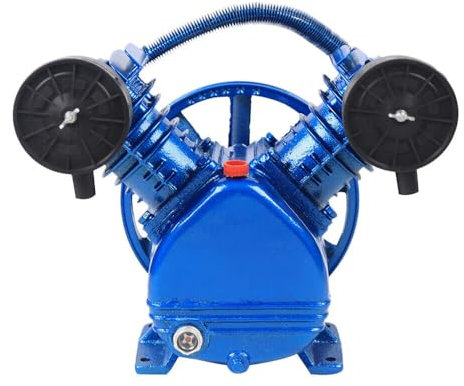 2.2KW V-Form Doppelzylinder 3 Zylinder Pumpenkopf Druckluft Verdichter Kompressor Aggregat Universeller Pumpenkopfmotor 250L/Min Einstufig 3HP