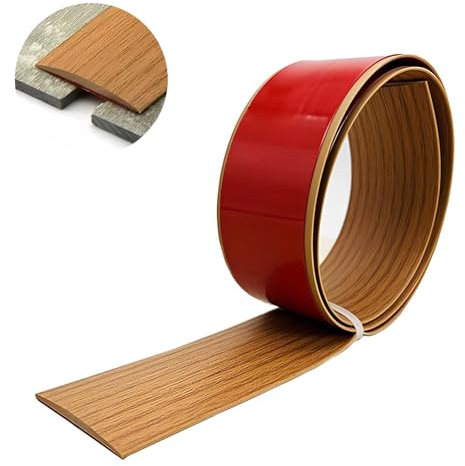 Tira de Umbral de Autoadhesivo, 4 cm, 5 cm, 7,6 cm de Ancho, Perfil de Transición de PVC, Tiras de Transición de Piso, para Juntas Entre Suelo Y Baldosa(Yellow Oak,7.6cm x 100cm)