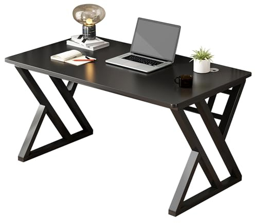 lyxamjrzyp Bureau Gaming De Style Minimaliste Moderne, Bureau De Travail PC De Jeu pour Chambre À Coucher, Bureaux Et Postes De Travail, 100/120cm(Black,120cm(47.2in))
