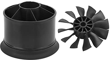 Naroote Rc Airplane Propeller, Ducted Fan Rc Ducted Fan Rc Planes 50mm Ducted Fan 12‑Blade Propeller Ducted Fan Rc Place Ducted Fan Plastic Black for 3300/4000/4600/5000KV Brushless