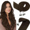 Easyouth Nano Ring Echthaar Extensions Dunkelstes Braun Echthaar Extensions Nanoring 35 cm Extensions Nanoring Echthaar #2 50Stück 50g