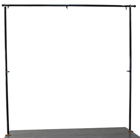 TANGPINGMAO Over The Table Rod Stand with Clamps, 39'' High 47''-87''Long Iron Table Arch Adjustable Portable Table Rod for Halloween Decoration, Black Home Supplies