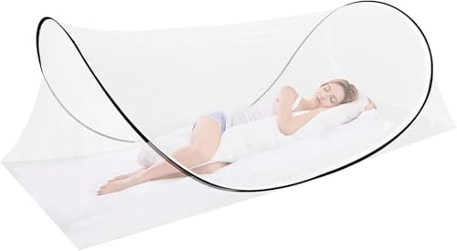Moustiquaire Pop-up Simple 200 x 100 x 70 cm, Portable, Pliable, sans Suspension, Installation Facile, Tente de Camping pour la Maison et Le Camping