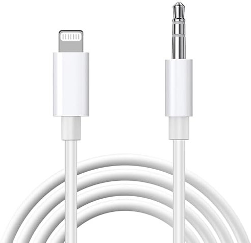 Unerder Aux to iphone Cable,Aux Cable for iPhone in Car, Compatible with iPad/iPhone 14/13/12/11/Pro Max/X/XR/XS/8/7, For Car Stereo, Headphones, Speaker,Home Stereo(3.3FT)
