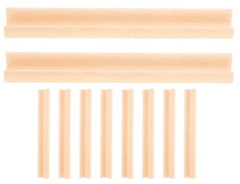 Milisten 10 Stück Teiliges Holz Domino Halter für Buchstaben Multifunktionale Domino Racks DIY Zubehör für Brettspiele und Alphabet Lernen