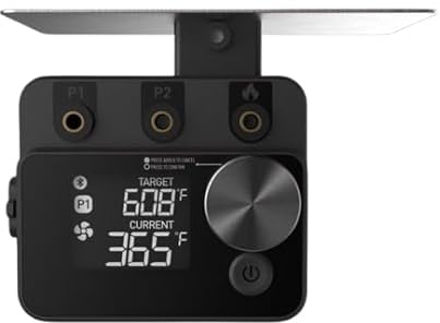 Contrôleur de Température Numérique pour barbecue Kamado avec Affichage LCD, 3 sondes de temperature
