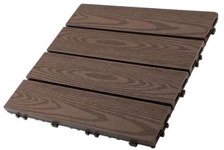 JDNH Wasserdichte Terrassendielen aus Verbundholz, sonnenbeständig, Spleißen, sicherer Bodenbelag für Kinder, Haustiere, Außenbereich, hohe Tragfähigkeit, Outdoor-Fliesen