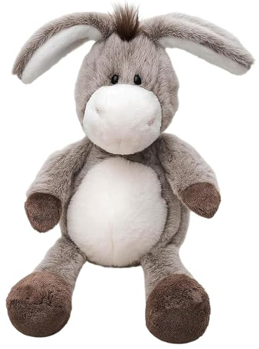 KbouZgxa Esel Kuscheltier, 32 cm Weiches Plüschtier, Grauer Esel Stofftier, Niedliches Kuscheltier Esel Für Spielen Und Schlafen