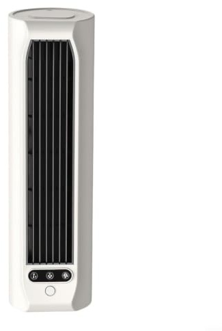 Risveglio Ventola per aria condizionata da parete, in ABS, 3 velocità, ricaricabile, 3000 mAh, 10 W, silenziosa, per camera da letto e ufficio (bianco)