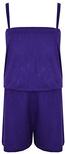 A2Z 4 Kids Girls Jumpsuit Kids Plain Color Trendy Playsuit All In One - Plain Playsuit Purple 5-6