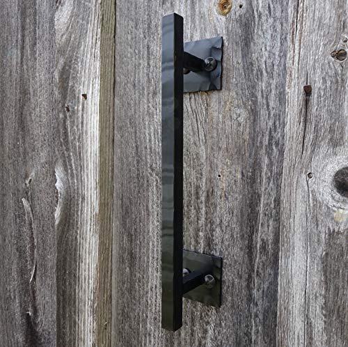 Hearth Creek Tirador de puerta de granero negro rústico de 12 pulgadas para bricolaje puerta corredera de granero