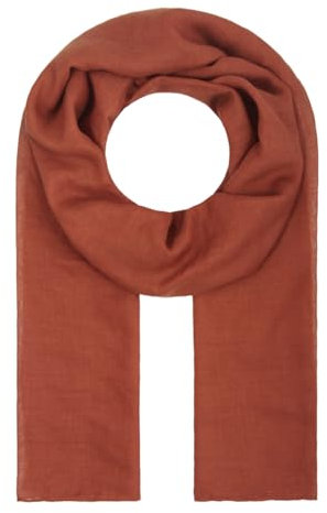 Majea Tuch Lima schmal geschnittenes Damen-Halstuch uni Schal einfarbig Sommerschal Sommer Halstuch (880010) (rost-braun)
