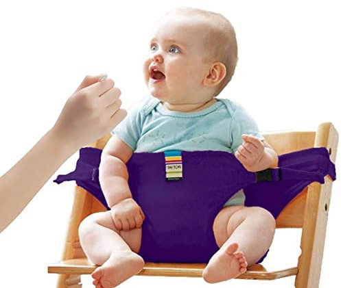Lychee Chaise de voyage portative et siège de sécurité Ceinture de sécurité pour bébés et tout-petits avec siège à sangles. (Pourpre)