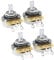 CTS 450 Series B500K Split Shaft Fine 24-Splines Linear Taper Potentiometer for Electric Guitar Bass, 10% Tolerance (Set of 4)