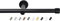 Rollmayer elegant und modern metall Schwarz Matt Vorhangstange/Gardinenstange Ø 19mm Rohr (400cm Crux, im Schwarz Matt, 1-läufig) verschiedene Größen und Endstücken. Ohne Ringe!