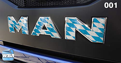 W.B.A. Aufkleber passend für Man Emblem TGX/TGS Euro 6 ab Bj. 2013 Motiv: Rauten (Rauten Vintage, TGS)