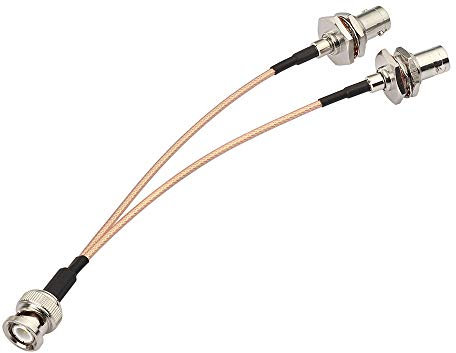 Superbat BNC Kabel Splitter 15cm Stecker auf Dual-Buchse V Typ RG316 50 Ohm Niedrige Dämpfung Verwendet Für für Kamera Antennen Scanner Radio 1 Stück