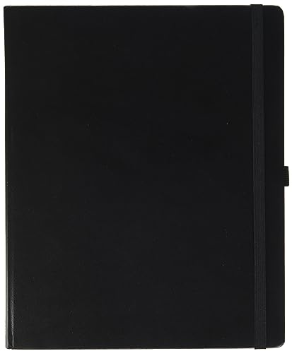 BRUNNEN 1076166902 Buchkalender Modell 761 Kompagnon, 2 Seiten = 1 Woche, 21 x 26 cm, Baladek-Einband schwarz, Kalendarium 2022