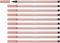 Stabilo Pen 68 - Pennarello Premium - Confezione da 10 - Cipria