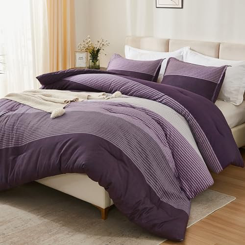 Litanika Violettes Twin/Twin XL-Bettwäsche-Set, 2-teilig, extra lang, leicht, für alle Jahreszeiten, Daunen-Alternative (1 Steppdecke, 1 Kissenbezug)