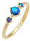 Elli Ring Damen Band Geo Vintage Trend mit Synthetischem Opal in 925 Sterling Silber