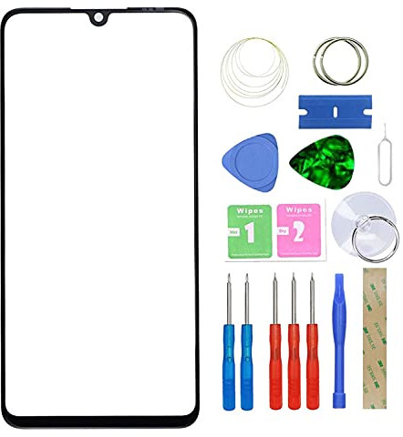 MovTEK Display Glas Frontglas Reparatur Set Original kompatibel mit Huawei P30 Lite (New Edition) MAR-AL00 MAR-TL00 MAR-LX1 MAR-L21 MAR-LX3 6.15 Zoll inkl. Werkzeugsatz -Schwarz