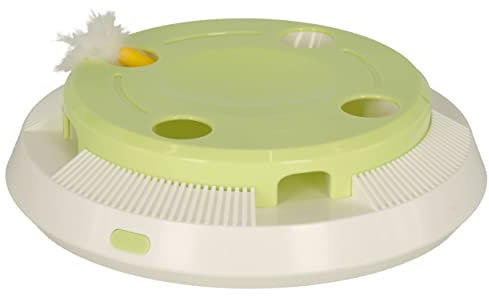 Kerbl Pet Elektronisches Katzenspielzeug Pompom, Fang die Feder, Spielzeug Katze