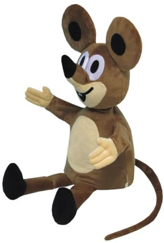 Handpuppe Tierhandpuppen 40 cm Original Der Kleine Maulwurf, Braun Maus Sitzend, Tierfigur theatrepuppe Handspielpuppe für Kinder Jungen Mädchen Plüsh