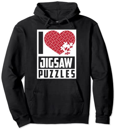 Cool I Love Jigsaw Puzzles Birthday For Boys And Girls Pullover Hoodie