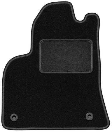 Velours-Fahrermatte passend für Peugeot 3008 I 2009-2016, Schwarz, LUX | passend für Minivan; Velours-Teppich (Polypropylen), ca. 6,5 mm; rutschfest, runde Befestigungen (Typ CP)