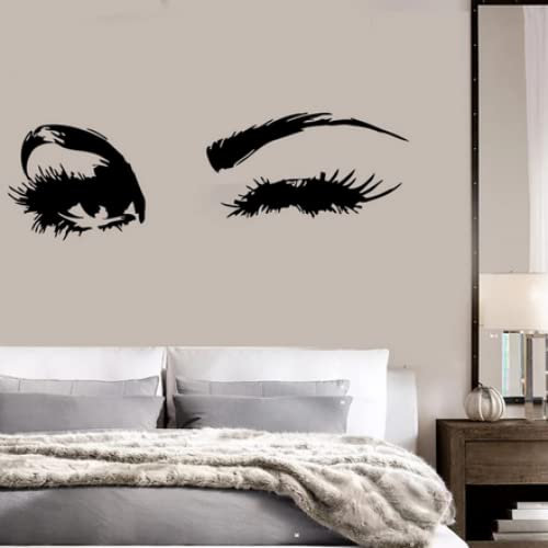 Big Eye Lashes Wink Stickers Muraux Beaux Yeux Papier Peint Décor Mur Art Mural Vinyle Sticker Autocollant Décor Bedrooms22X57cm