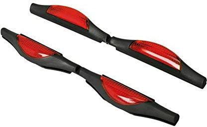 TOTMOX 2Pcs Car Door Protectors Bump Stop Door Edge Guard Strip, Dent Reflectors Clip On Car Front Rear Door Scratches Protection Red