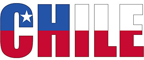 Indigos UG Auto Aufkleber Chile - Schriftzug Länge 29cm - 3-farbig für Büro - Heckscheibe UV- & waschanlagen beständig - Tuning - Spoiler - Sticker