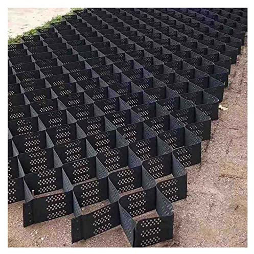 Stabilisateur Gravier,Gazon Dalle Stabilisatrice,Pavés Sol Grille Géo,Grille De Stabilisation HDPE,5 Cm De Haut,Protection des pentes Gravier,Geocell Pour Allée Voiture,9*9(29.63*29.53ft)