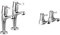 Bristan VAL2 HNK C CD Value High Neck Taps, Chrome & VAL2 1/2 C CD Value Basin Taps, Chrome