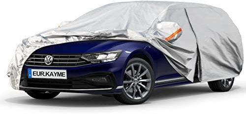Kayme Autoabdeckung Kombi Wasserdicht Atmungsaktiv Passend für 1980-2023 Volkswagen Passat Estate, Vollgarage Autoplane für Regen Sonne Staub Schutz,Auto Abdeckplane Faltgarage (3-7 Tage liefern)