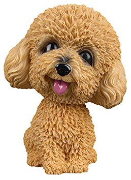 JAWSEU Auto-Dekoration Wackelkopf-Ornament Hund, Bobbing Head Wackeldackel Ornaments, Schüttelt den Kopf Hundedekoration Deko Figur, Mini Wackelkopf Spielzeug Für Auto-Dekoration