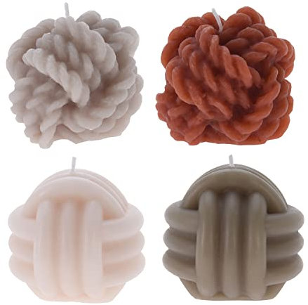your castle Bubble Kerzen 4er Set in 4 Farben - nachhaltige Deko Kerzen, 7,2x7,2x7,2 cm