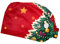 FVQL 2er-Set Bouffant Caps Krankenschwestermützen Scrub Cap, Weihnachtsbaum und Sternpunktmuster