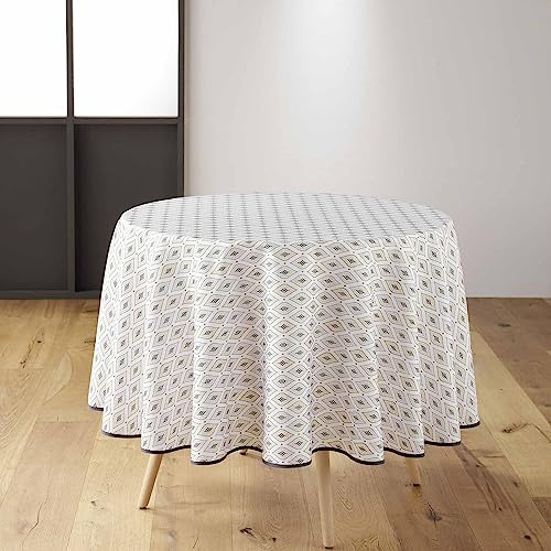 Douceur d'Intérieur Nappe Ronde (Diamètre 180 cm) Oricia, Polyester Imprimé