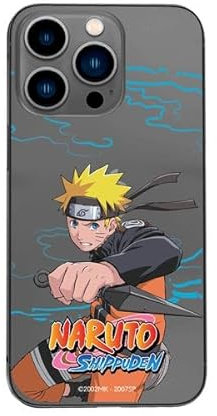 Official Naruto iPhone 14 Pro MAX Case, Shippuden to Protect Your Mobile Phone, Transparent Flexible Silicone Case with Official License