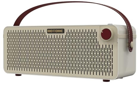 HOTONE Gitarrenverstärker Bluetooth Multifunktionaler Touchscreen Gitarre Bass IR Gehäuse mit Multi FX Stereo Mobile APP Pulze (Weiß)