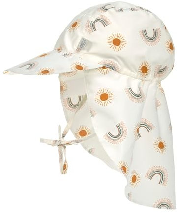LÄSSIG Splash & Fun Sun Protection Sonnenhut mit extra langem Nackenschutz (DE/NL/SE/PL, Numerisch, 50, 51, Rainbow Nature)