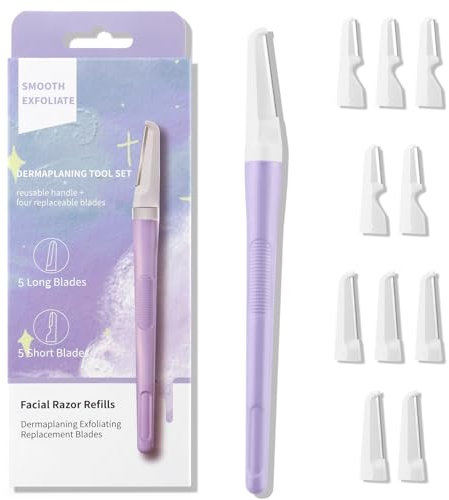 Leipple Augenbrauen-Rasierer Augenbrauen-Trimmer Tragbare Augenbrauen-Gesichts-Rasierer Trimmer Gesichtshaar-Rasierer Augenbrauen-Entferner Exfoliating Dermaplaning-Werkzeug für Frauen und Männer