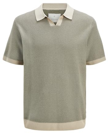 JACK & JONES Male Gestricktes Polo Einfarbig Gestricktes Polo
