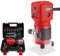 TEENO Rifilatore Fresatrice Verticale per Legno 650W 15000-32000 RPM Con Copertura Antipolvere, Legno Rifilatrice Elettrica Con 12 pezzi 1/4 Fresatura Cuter, 6 Velocità Variabili, Mandrino 6/6.35mm