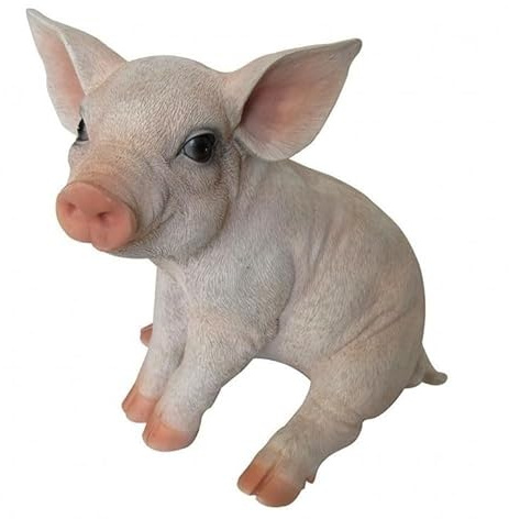 Ezooza Gartenfigur in Form eines Schweins aus Polyresin