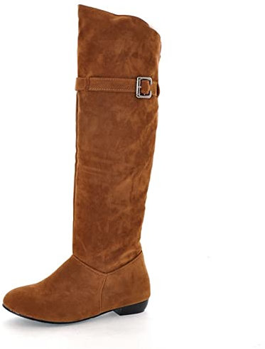 HJUGHPN Stivali da donna Stivali alti da donna, Giallo, 42 2/3 EU