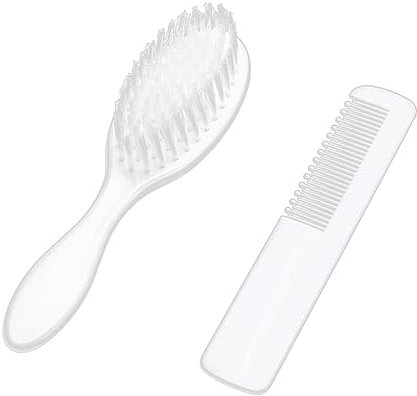 Weiche Haarbürste und Kamm, feinste Borsten, Babyhaarbürste, Säuglingskörper, Massagebürste, Badewanne, beruhigende Bürste, Reiseausrüstung
