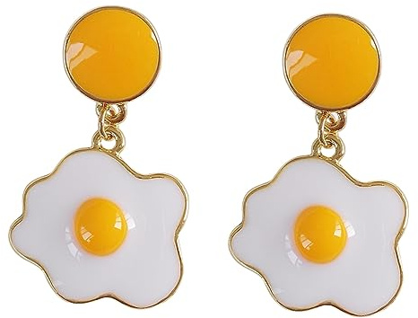 CALLARON Kreative Damen Ohrhänger Ei Design Mit Perle Modischer Ohrschmuck Zarte Tropfen Für Urlaub Party Alltag